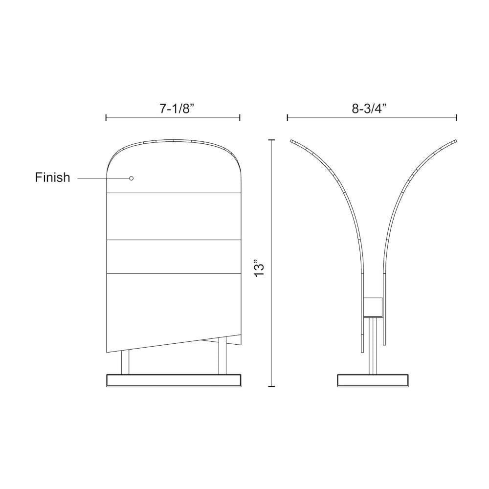 Kuzco Lighting Inc. SONDER TL83708-BK/WH Lamp - Black White
