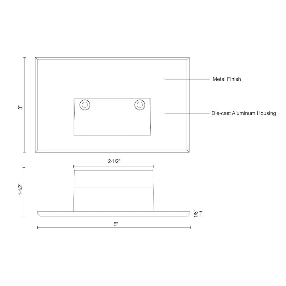 Kuzco Sonic ER3003-BN-12V LED Exterior Low Voltage Wall/Step Lights, Brushed Nickel