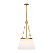 ALORA MOOD Lighting Speakeasy PD544517AGWL Pendant, 1 Light, Aged Gold/White Linen