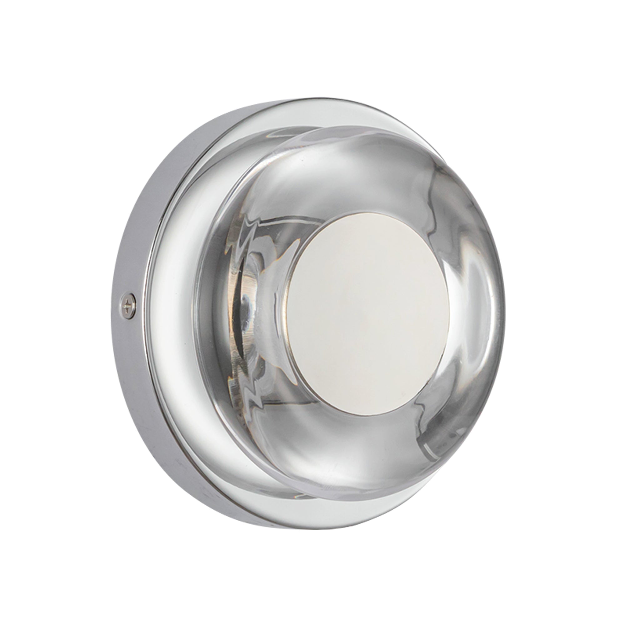 Stephord 4-in Chrome/Clear Glass LED Wall Sconce
