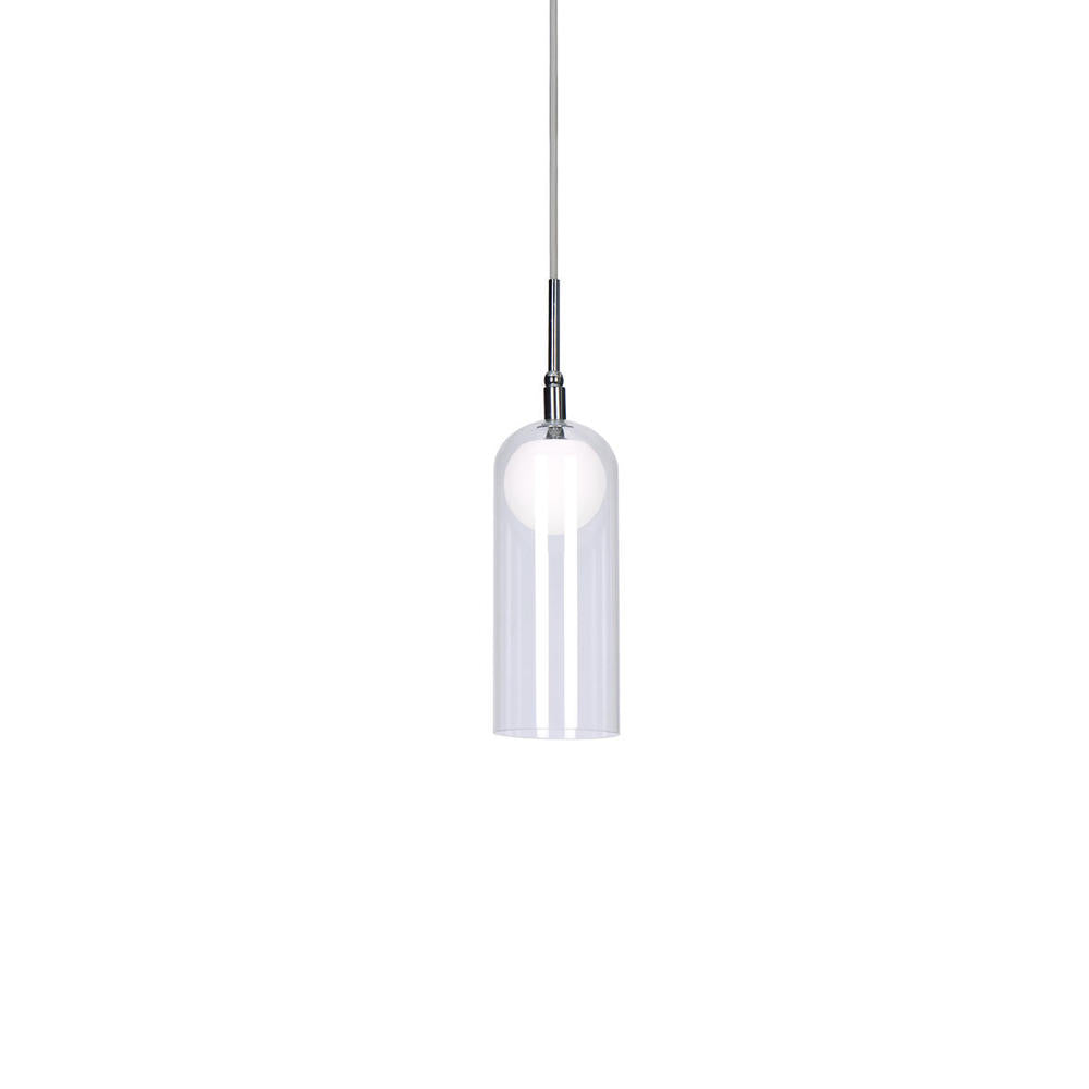 Kuzco PD19804-CH Stylo 4-in Pendant Light Fixture, UL Damp Rated, Chrome