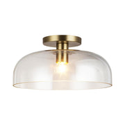 ALORA MOOD Lighting SF515712BGCL Semi-Flush Mount, 12-in, Brushed Gold/Clear Glass