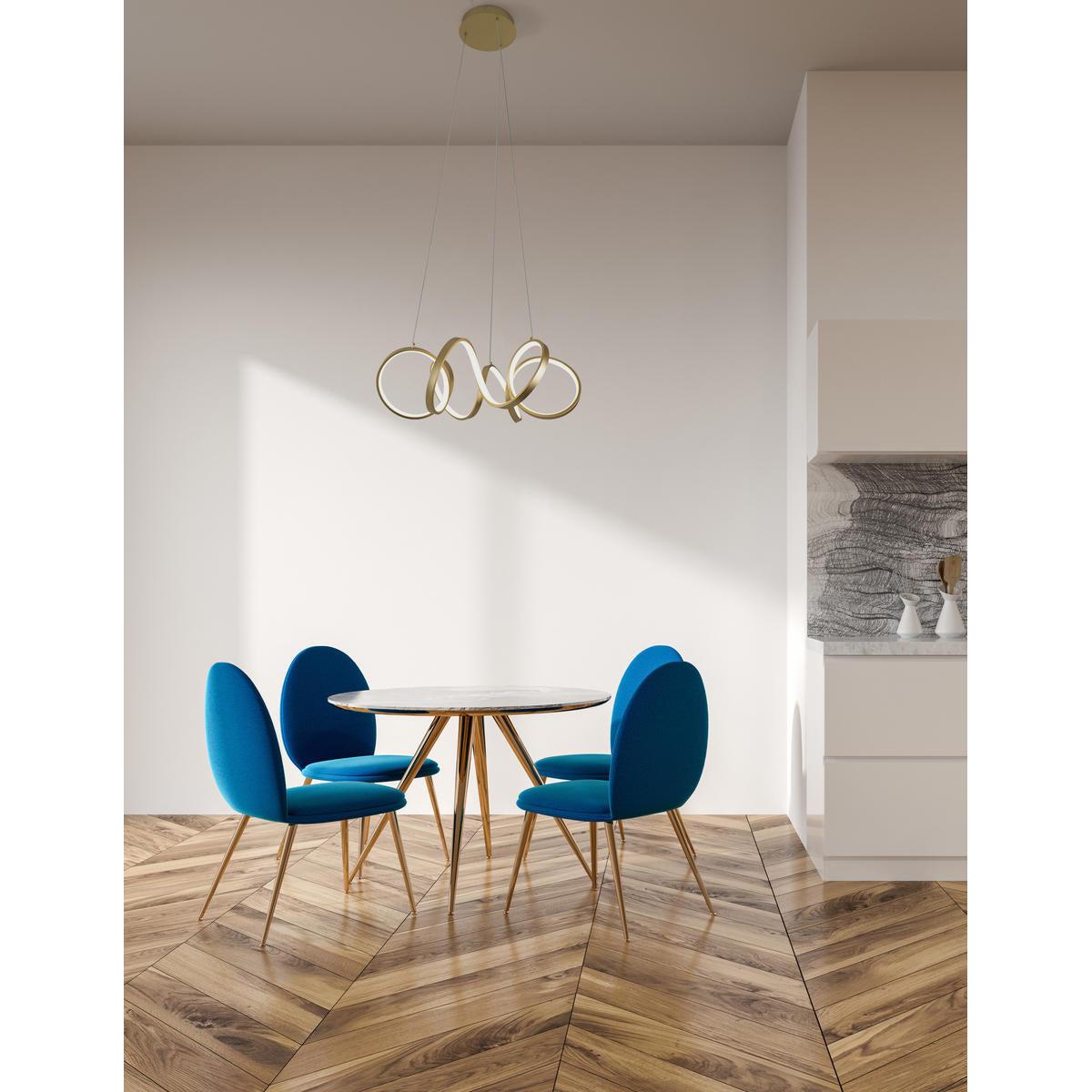 Kuzco Synergy CH93824-AN Antique Brass LED Chandelier, 24-in