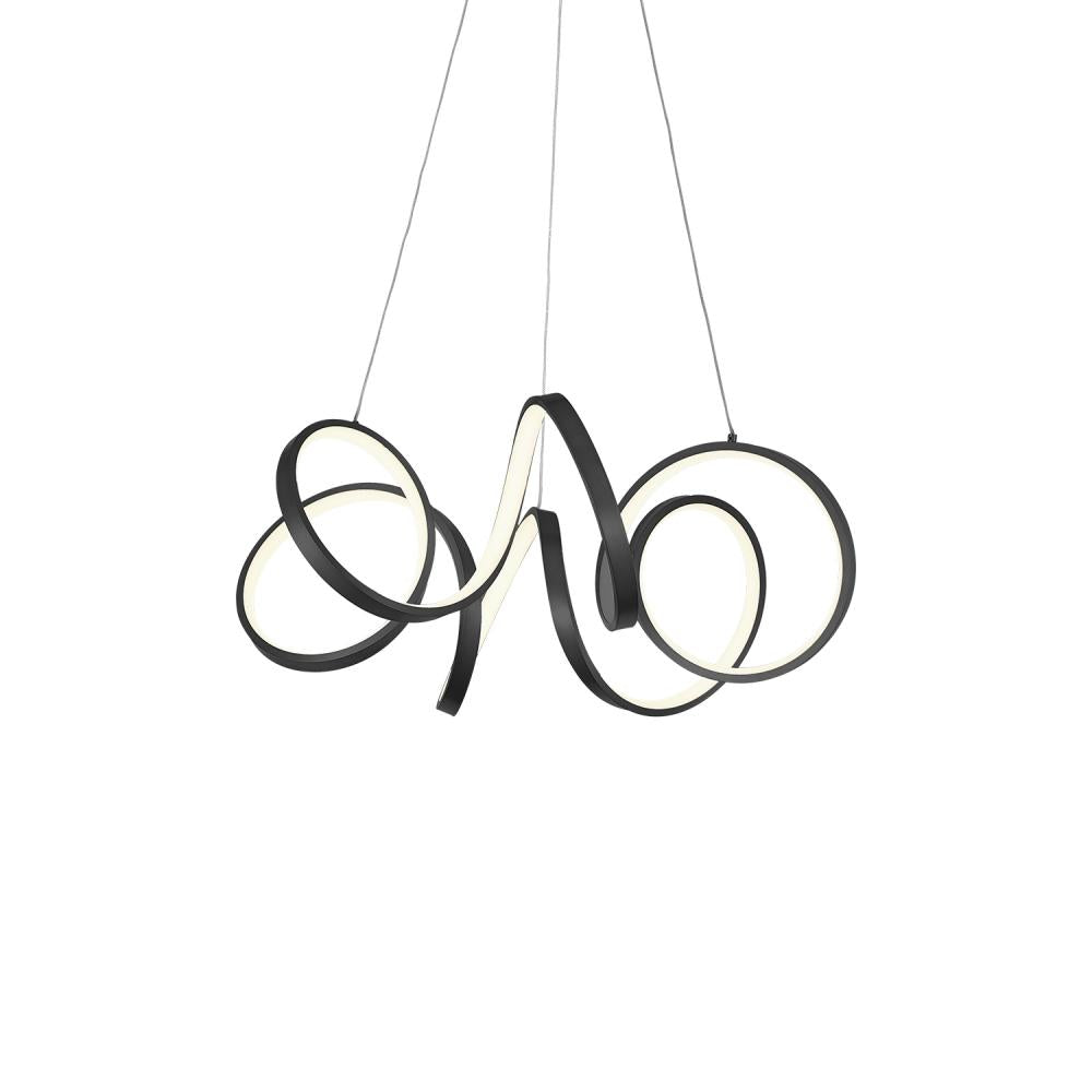 Kuzco Synergy CH93824-BK LED Chandelier, Soft Light, Black