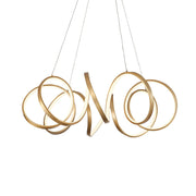 Kuzco Lighting CH93834-AN Synergy 34-in LED Chandelier, Antique Brass