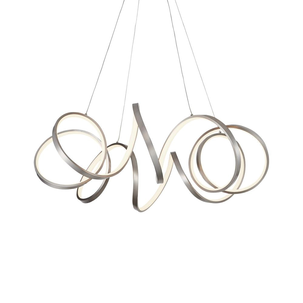 Kuzco Lighting CH93834-AS LED Chandelier, Antique Silver, 34-in