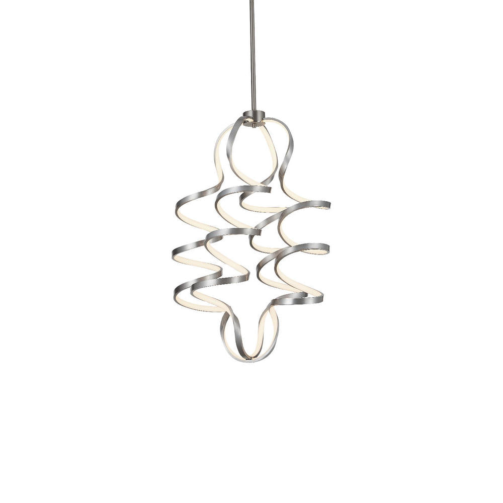 Kuzco CH93934-AS Synergy 34-in LED Chandelier, UL Damp Rated, Antique Silver