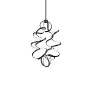 Kuzco Lighting CH93934-BK Synergy 34-in Black LED Chandelier, UL Damp Rated, Black