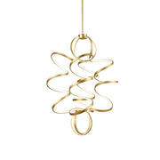 Kuzco Synergy 41-in Antique Brass LED Chandelier, 200W Watt, UL Damp Rated