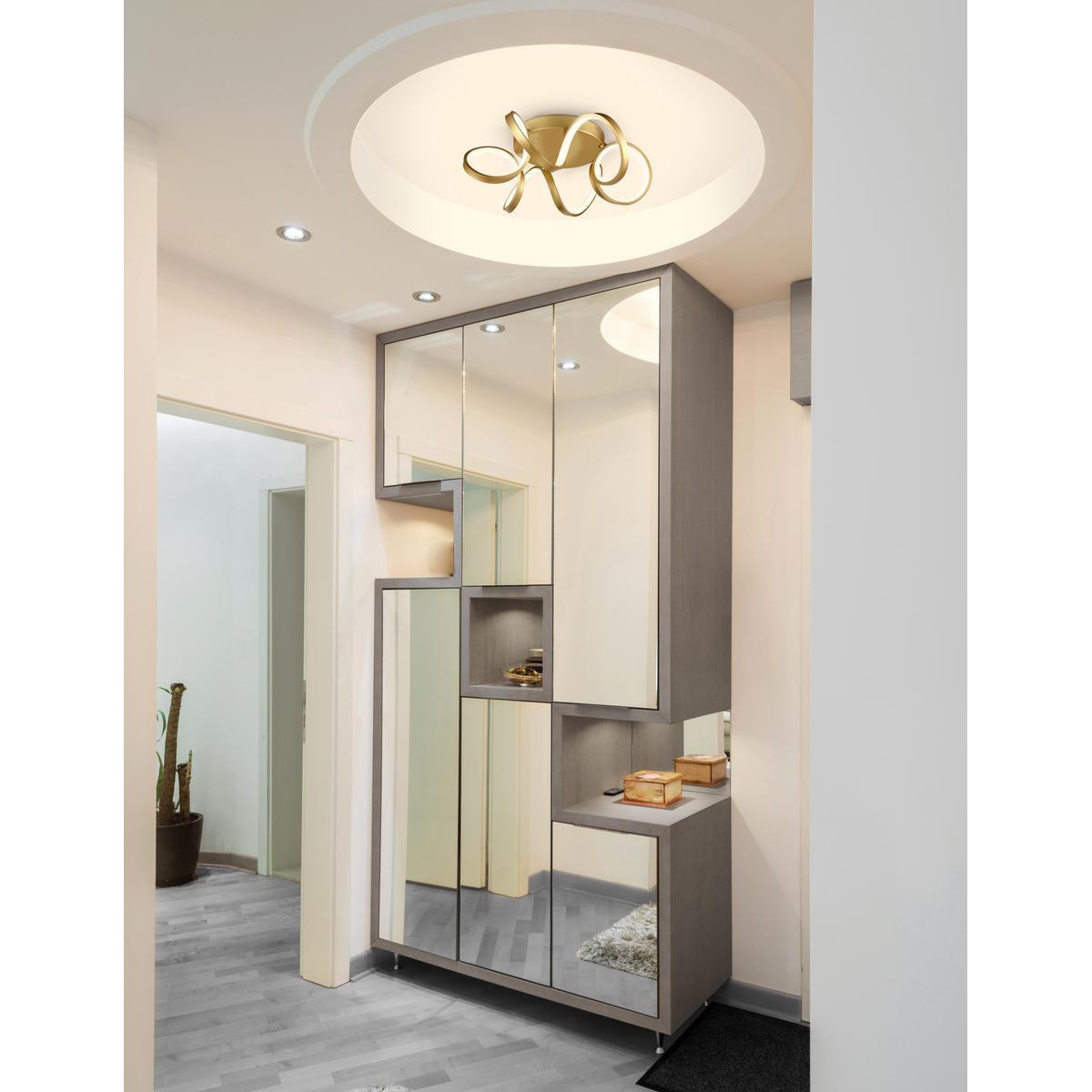 Kuzco FM93820-AN Synergy 20-in Flush Mount, LED, Antique Brass