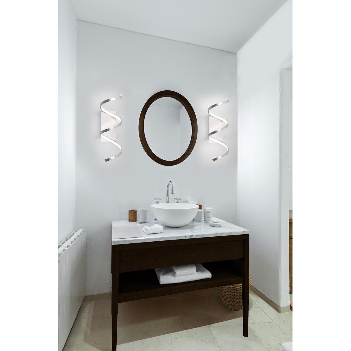 Kuzco WS93724 Antique Silver LED Wall Sconce, UL Damp Rated, Antique Silver