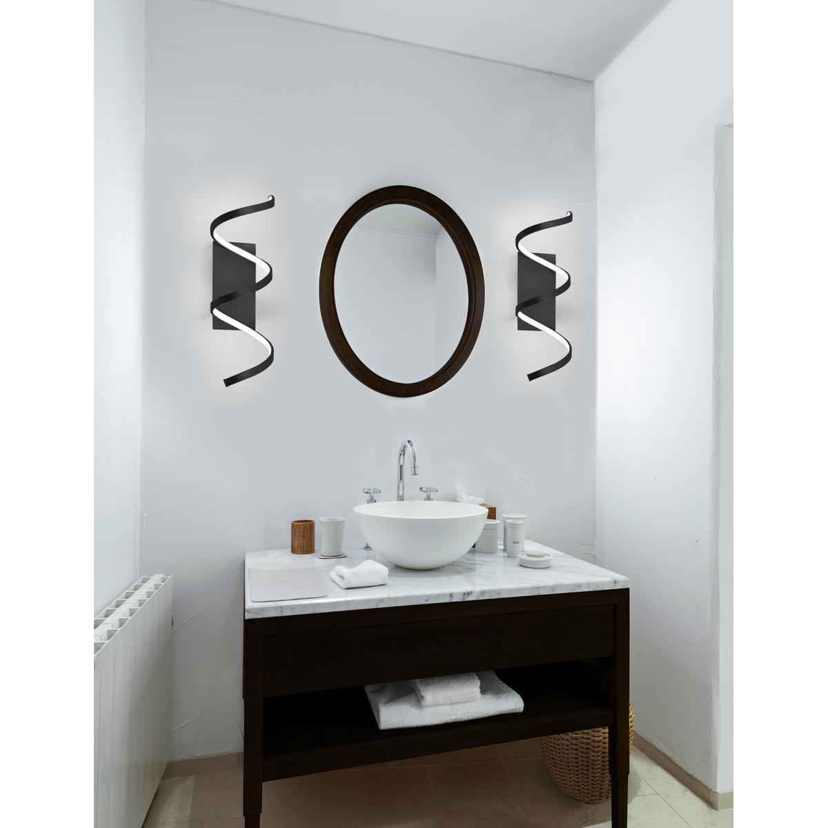 Kuzco Lighting WS93724-BK Wall Sconce, 28W, LED, Soft Light, Black