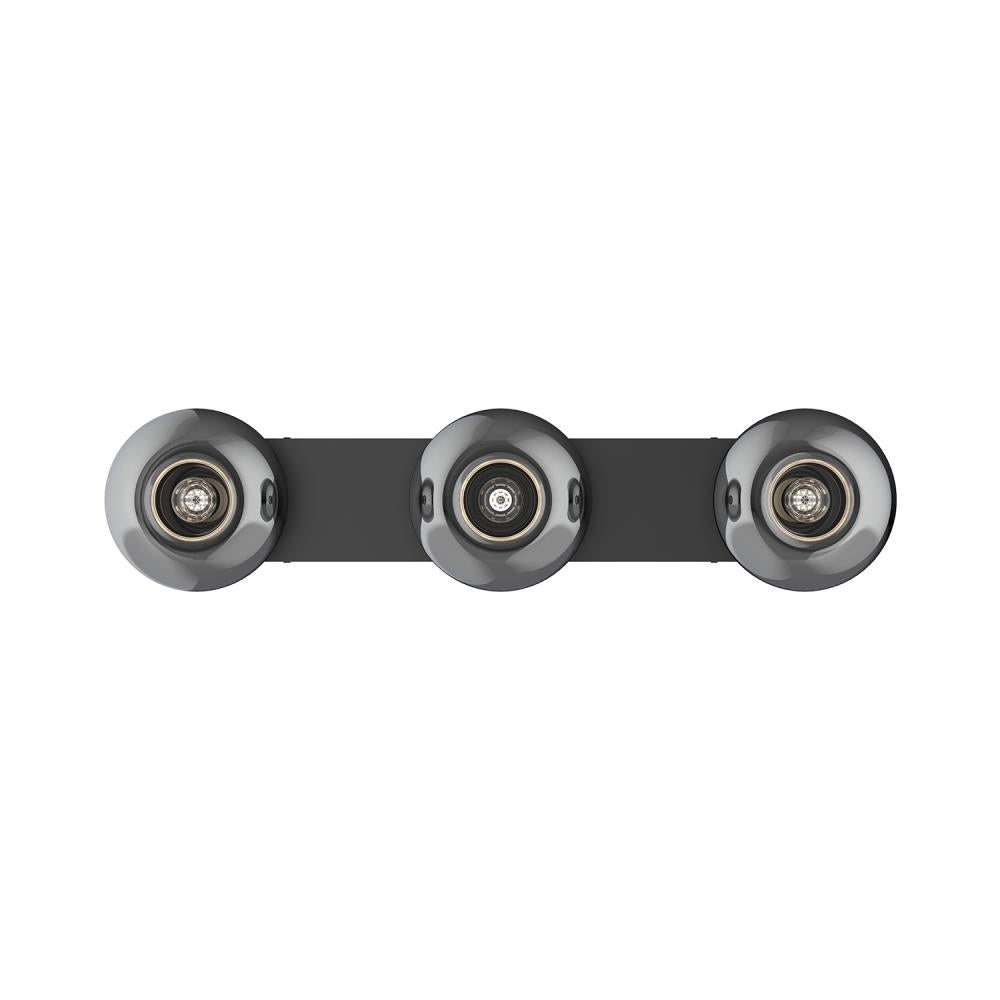 Kuzco Samar VL57532-BK/SM Vanity Light Fixture, UL Damp Rated, Black/Smoked
