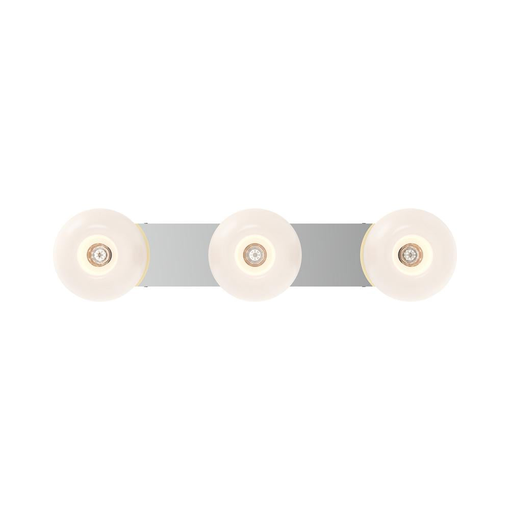 Kuzco Lighting VL57532-CH/OP Samar 32-in Vanity Lights Fixture, UL Damp Rated, Chrome/Opal Glass