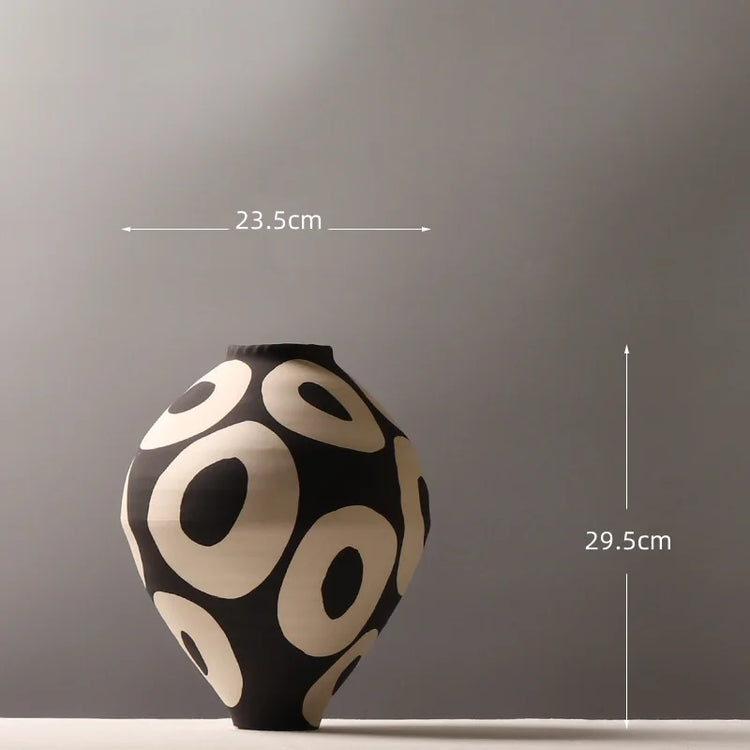 Geometric Ceramic Flower Vase Porcelain Décor | Aurelia