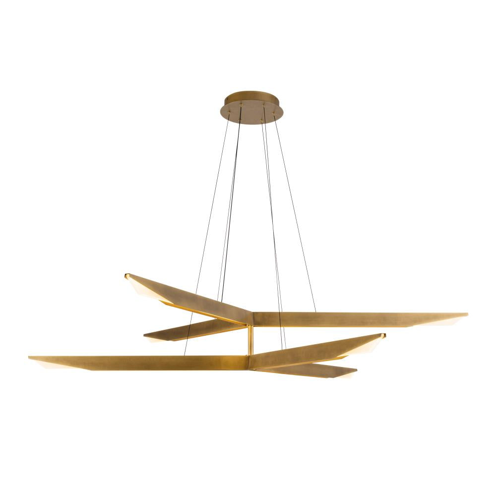 Kuzco Tachi CH64242-VB-UNV-010 Chandelier, 42-in Vintage Brass, LED