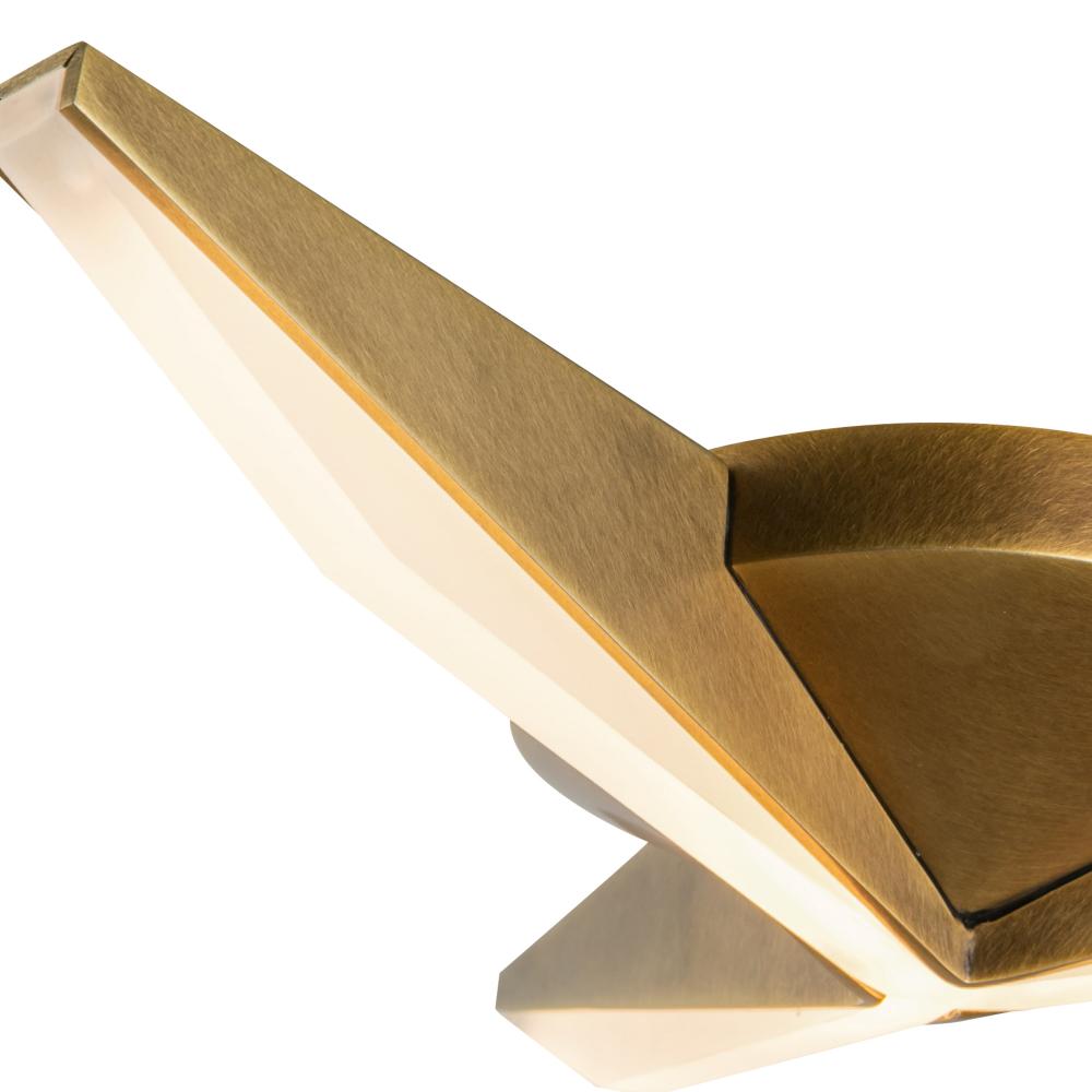 Kuzco Tachi FM64215-VB Flush Mount, LED, Vintage Brass