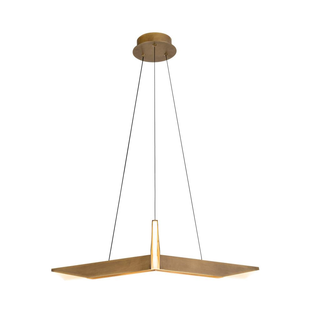 Kuzco Tachi PD64231 Vintage Brass LED Pendant Light Fixture, UL Listed, Vintage Brass