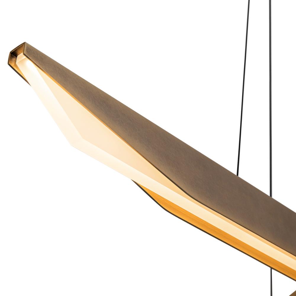 Kuzco Tachi PD64231 Vintage Brass LED Pendant Light Fixture, UL Listed, Vintage Brass