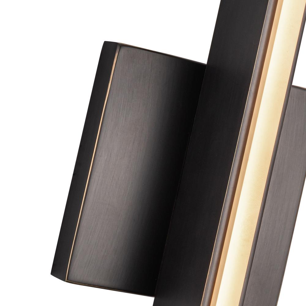 Kuzco Lighting VL64225-UB Tachi 25-in Urban Bronze LED Vanity Light Fixture, UL Damp Rated, Satin Nickel