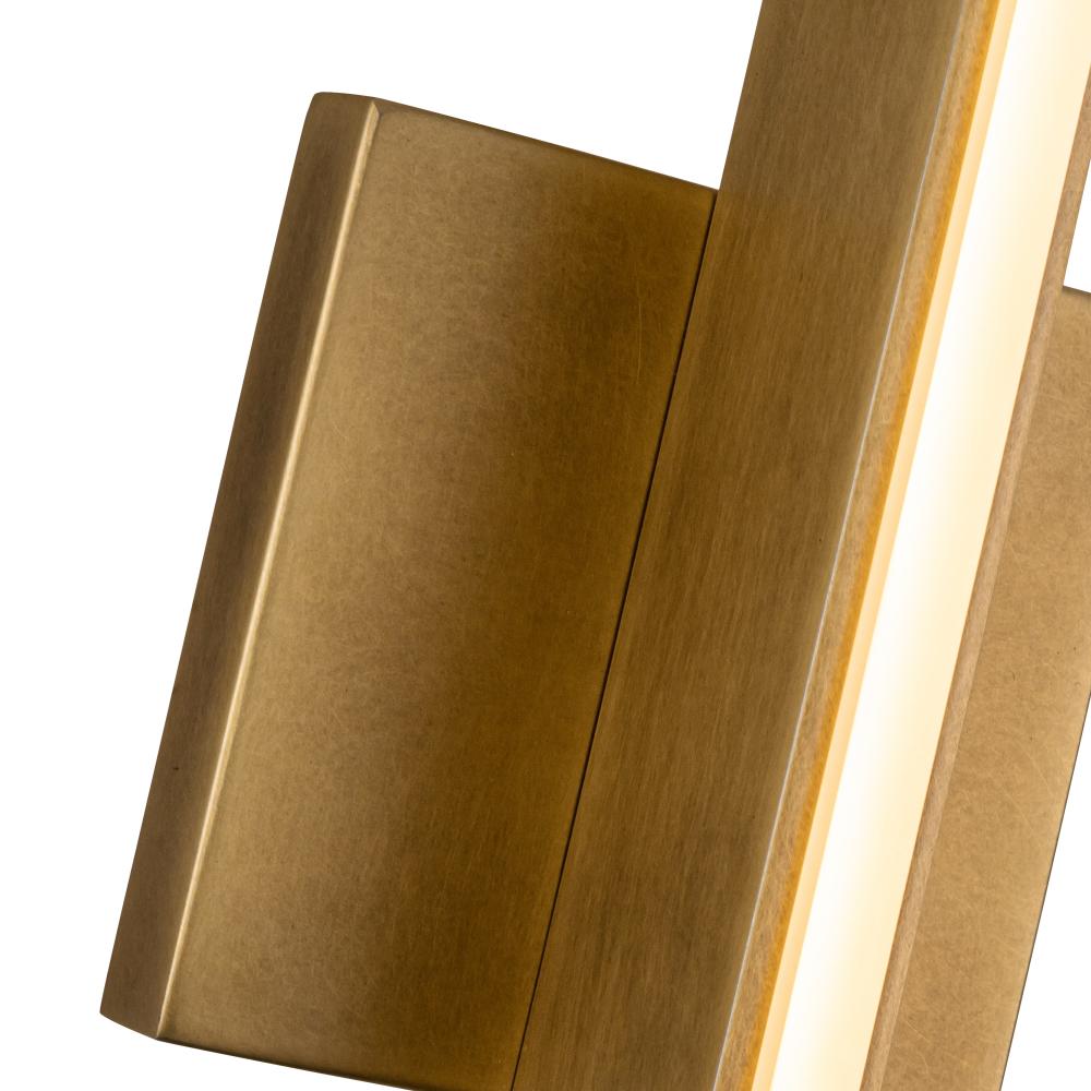 Kuzco Tachi VL64225-VB Vanity Light Fixture, UL Damp Rated, Vintage Brass