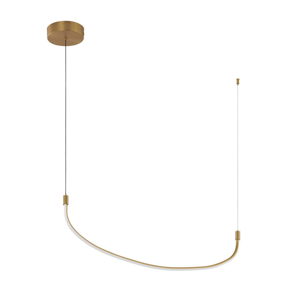 Kuzco Lighting LP89036-BG Talis 36-in LED Linear Pendant, Organic U-Shaped Design, Brushed Gold