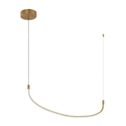 Kuzco Lighting LP89036-BG Talis 36-in LED Linear Pendant, Organic U-Shaped Design, Brushed Gold