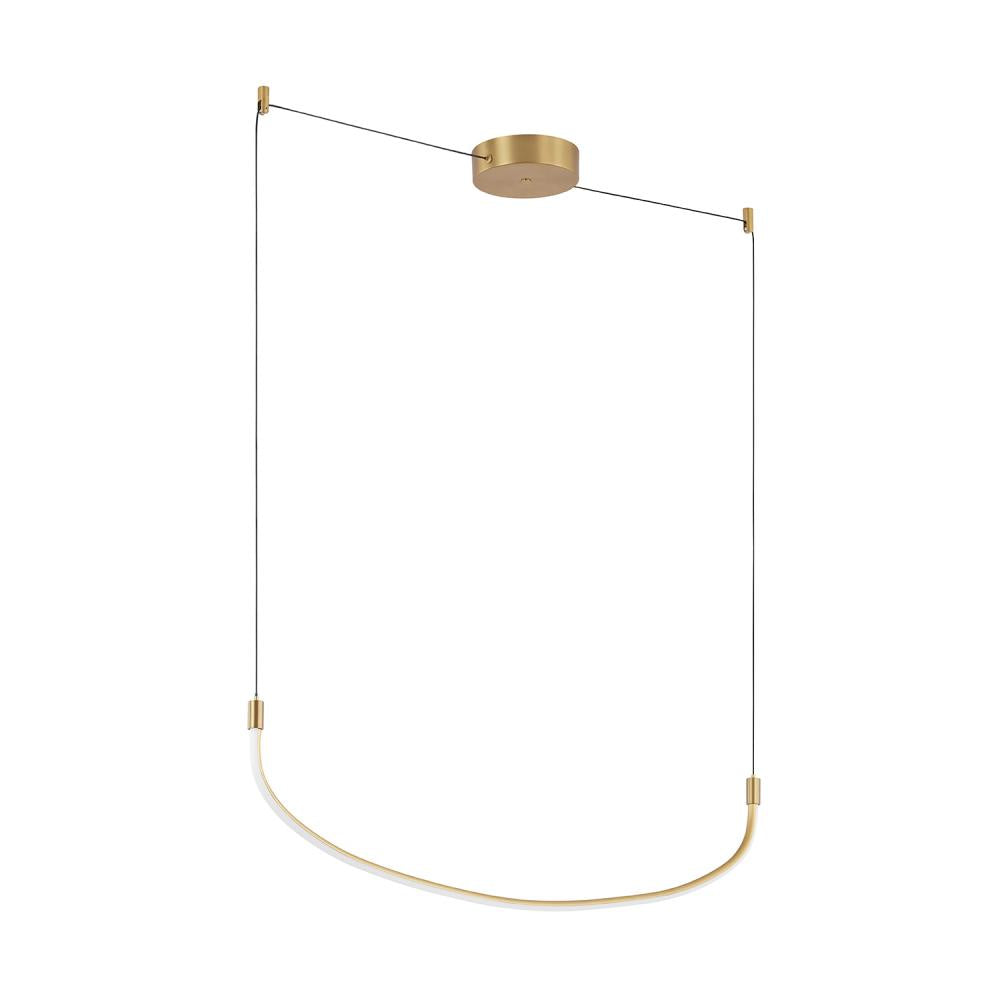 Kuzco Talis LP89048-BG LED Linear Pendant, UL Damp Rated, Brushed Gold