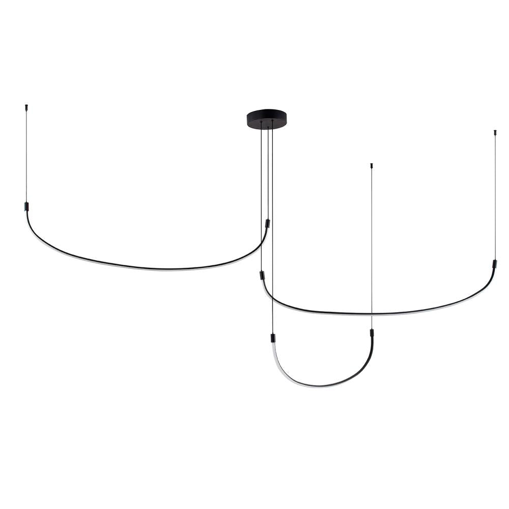 Kuzco Talis MP89370-BK Multi Pendant, UL Damp Rated, Black