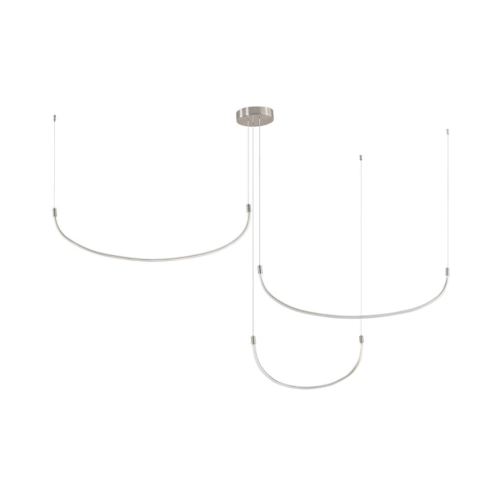 Kuzco Lighting MP89370-BN Multi Pendant, 70-inch, LED, Brushed Nickel