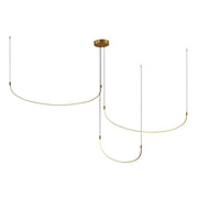 Kuzco Talis 90-in Multi Pendant, LED, Adjustable Height, Brushed Gold
