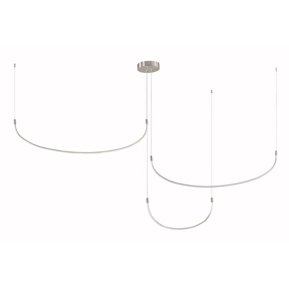Kuzco MP89390-BN Multi Pendant, LED, 90-in, Brushed Nickel