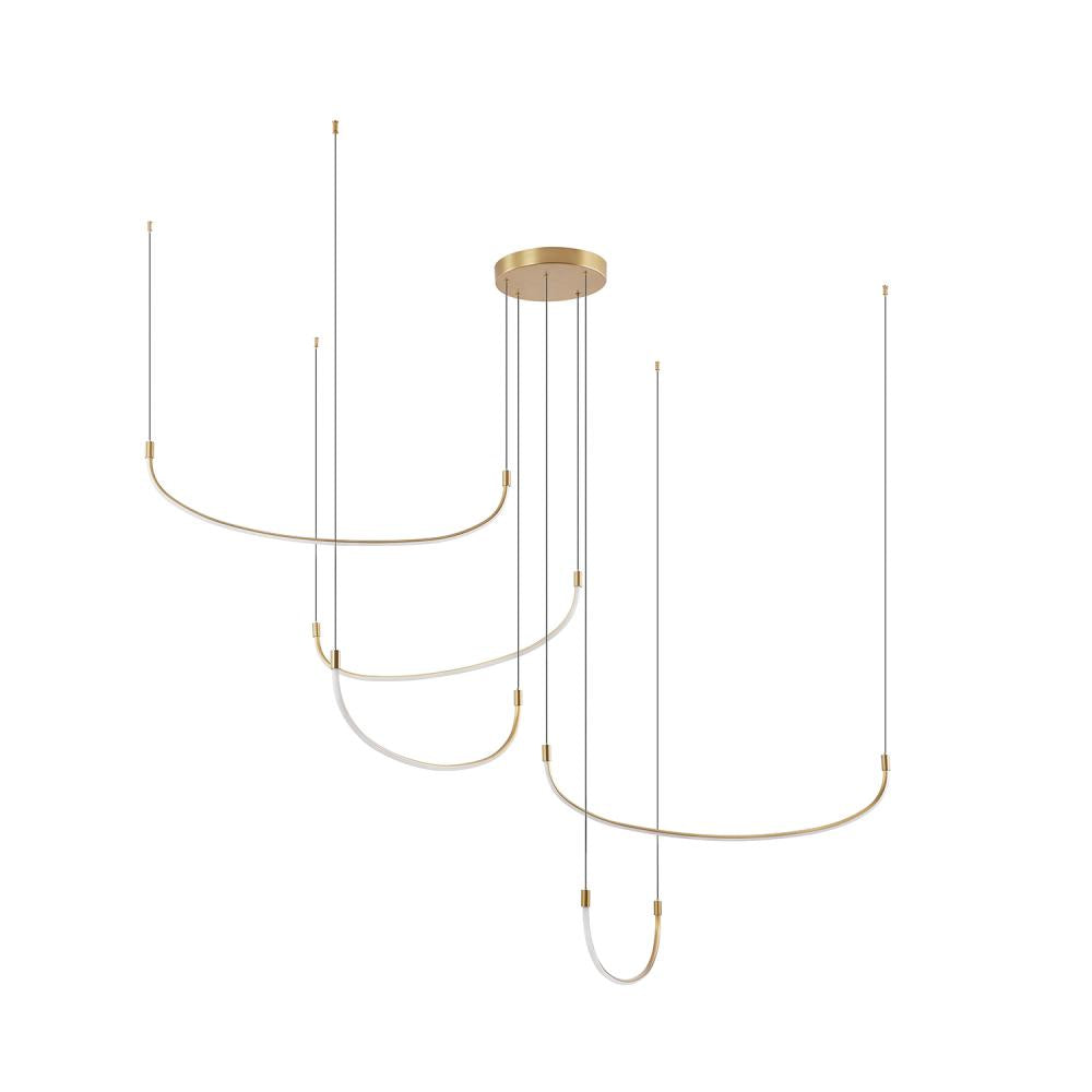 Kuzco Talis MP89570-BG LED Multi Pendant, 80W Watt, Brushed Gold