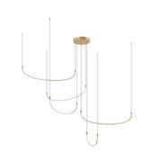 Kuzco Talis MP89570-BG LED Multi Pendant, 80W Watt, Brushed Gold