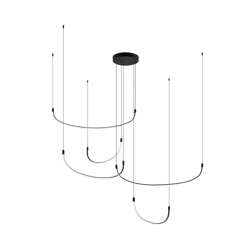 Kuzco Talis MP89570-BK Multi Pendant, UL Damp Rated, Black