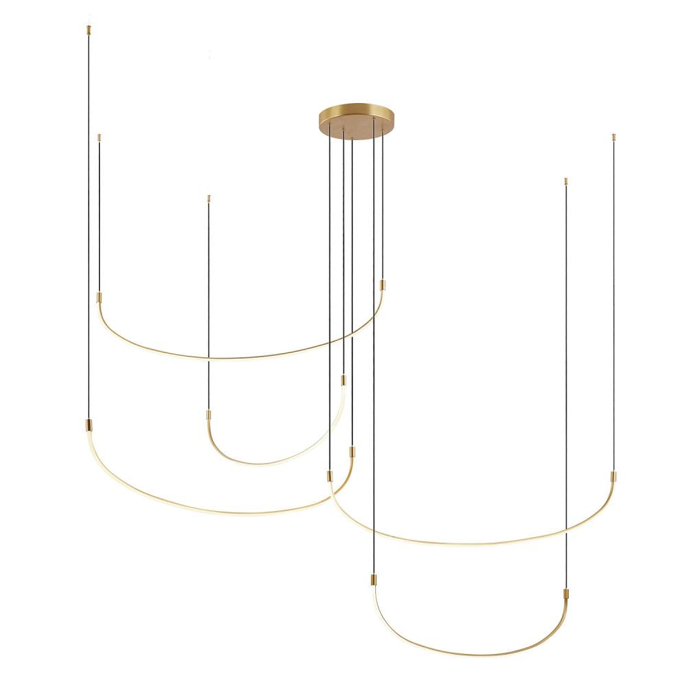 Kuzco Talis MP89590-BG Multi Pendant, 90-in, Brushed Gold