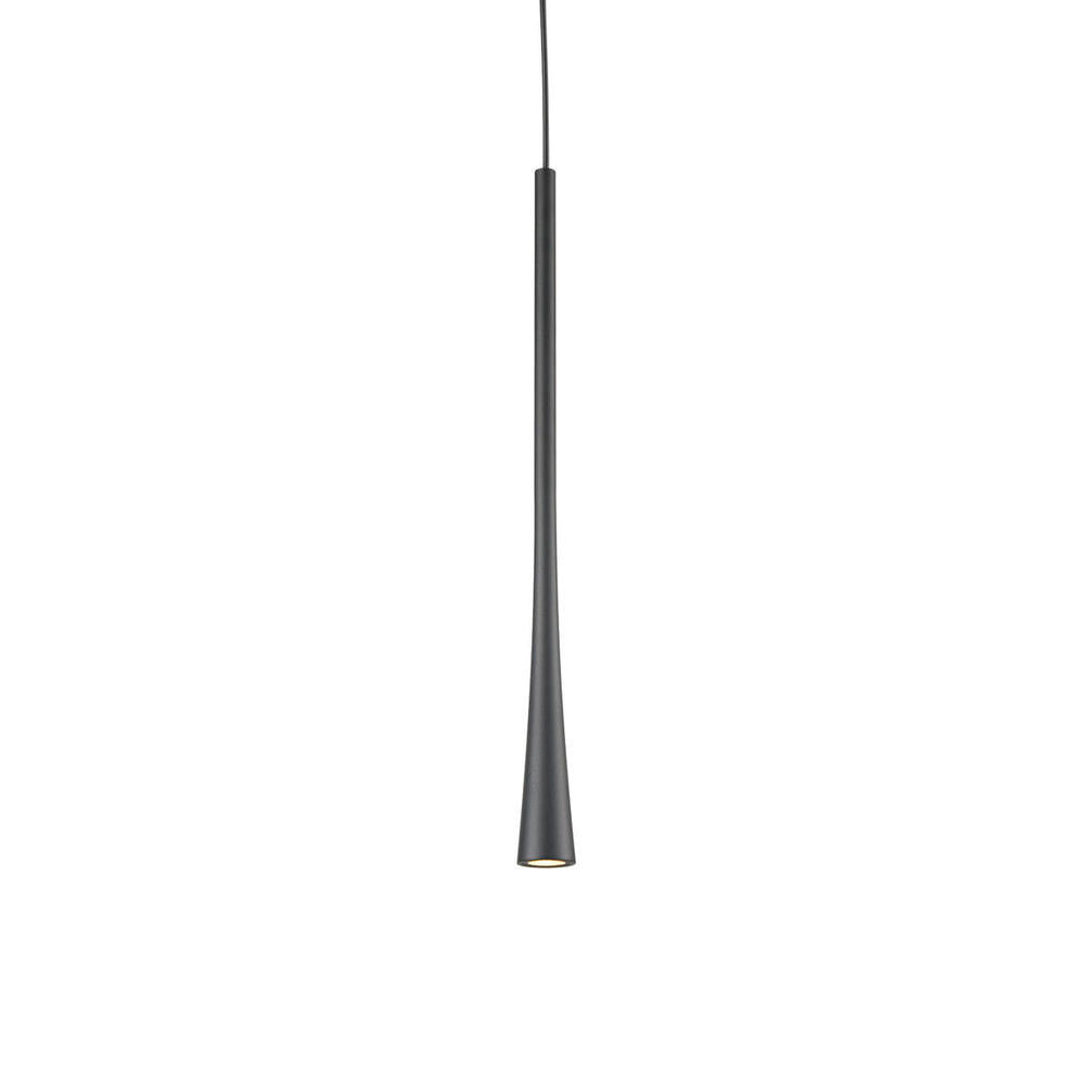 Kuzco PD15816-BK Taper 16-in Black LED Pendant, 7W Watt, Black