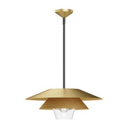ALORA MOOD Lighting PD475120BGCL Pendant Light Fixture, UL Listed, Brushed Gold/Clear Glass