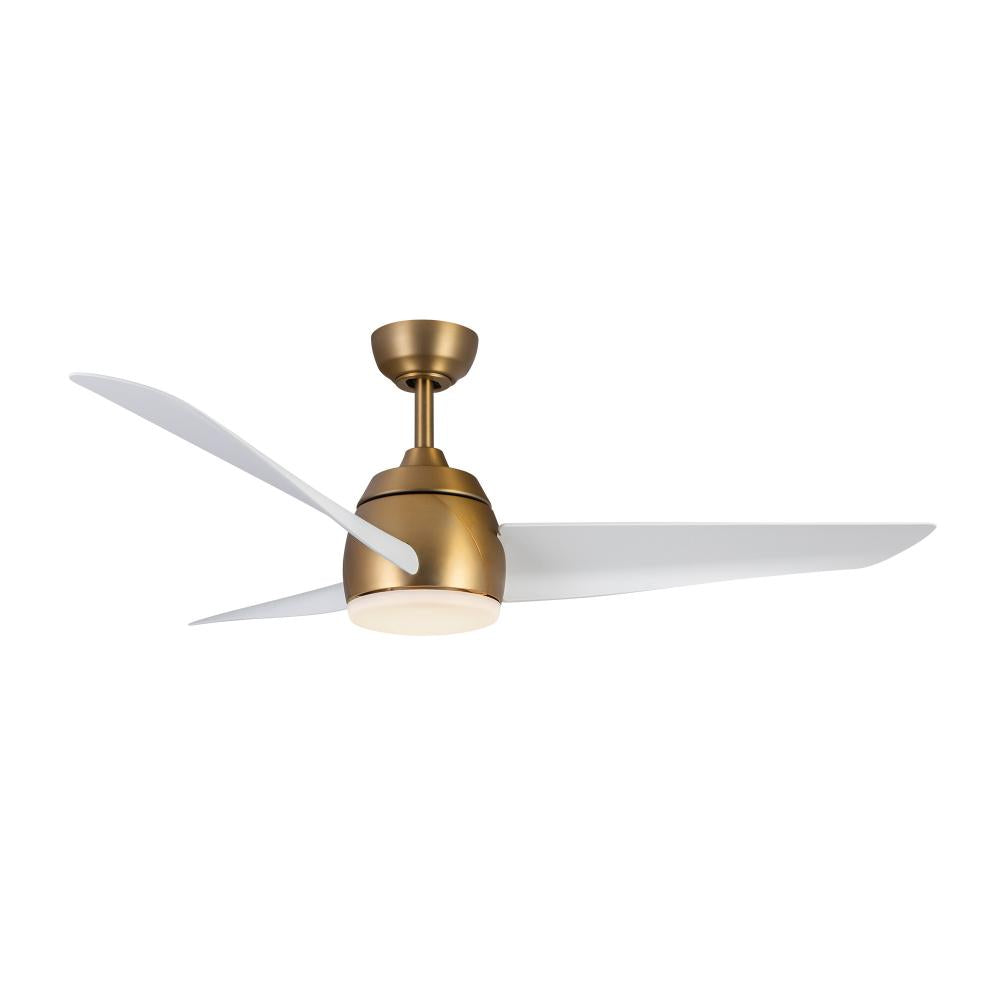 Kuzco Lighting CF91954-BG/WH Thalia LED Ceiling Fan, 54-in, Brushed Gold/Matte White
