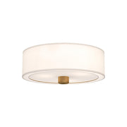 ALORA MOOD Lighting FM547924AGWL Flush Mount Fixture, UL Damp Rated, Aged Gold/White Linen