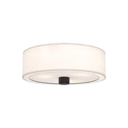 Alora Mood FM547924 Matte Black/White Linen Flush Mount, 120W