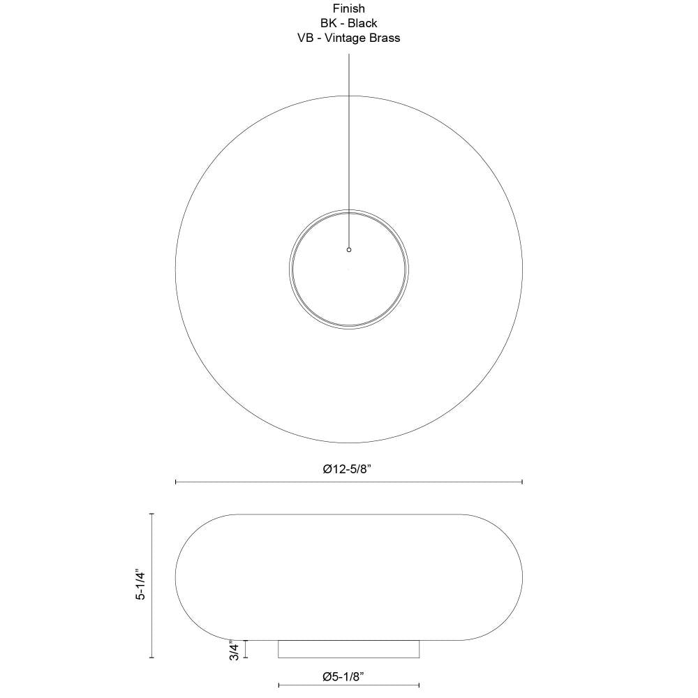 Kuzco Nimbus TL12413-VB/OP LED Table Lamp, Vintage Brass/Opal Glass