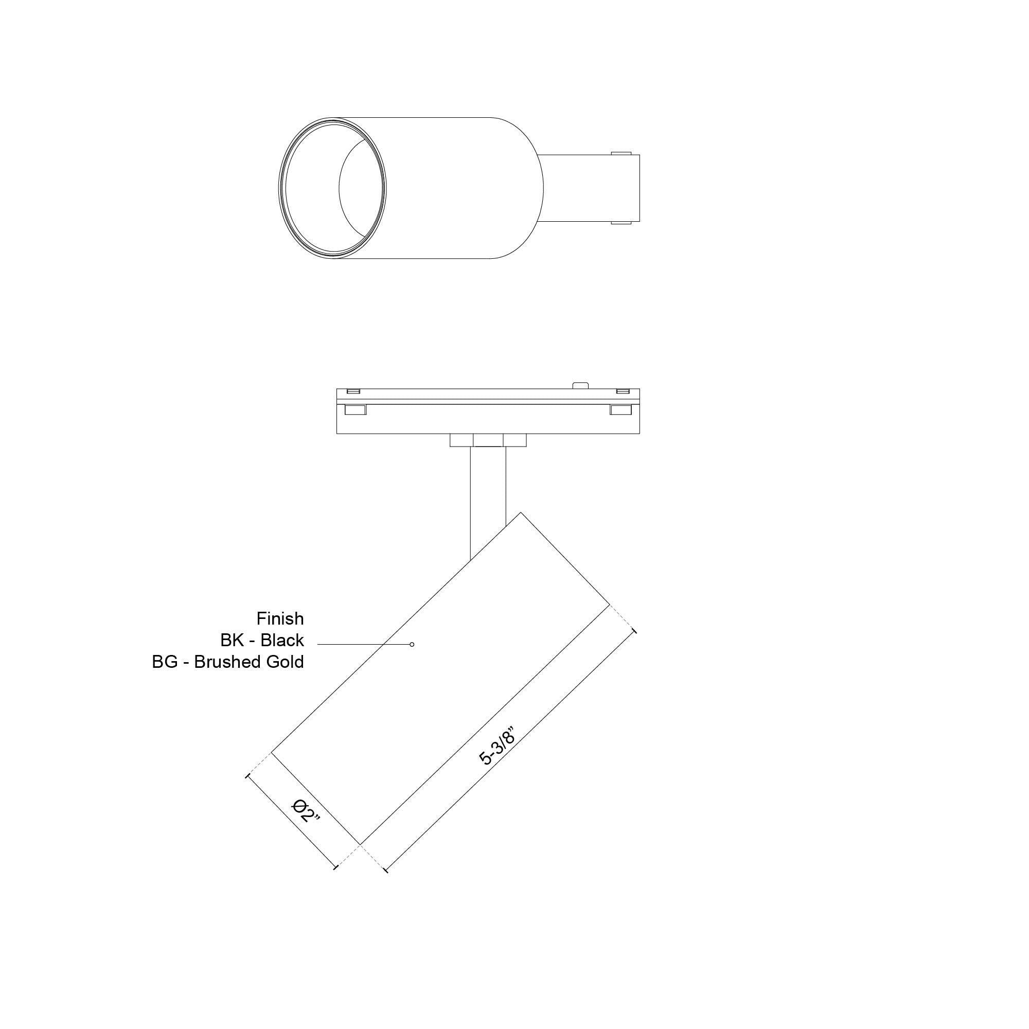 Kuzco Lighting TRS25925-WH-4K Track Directional Light, UL Damp Rated, White