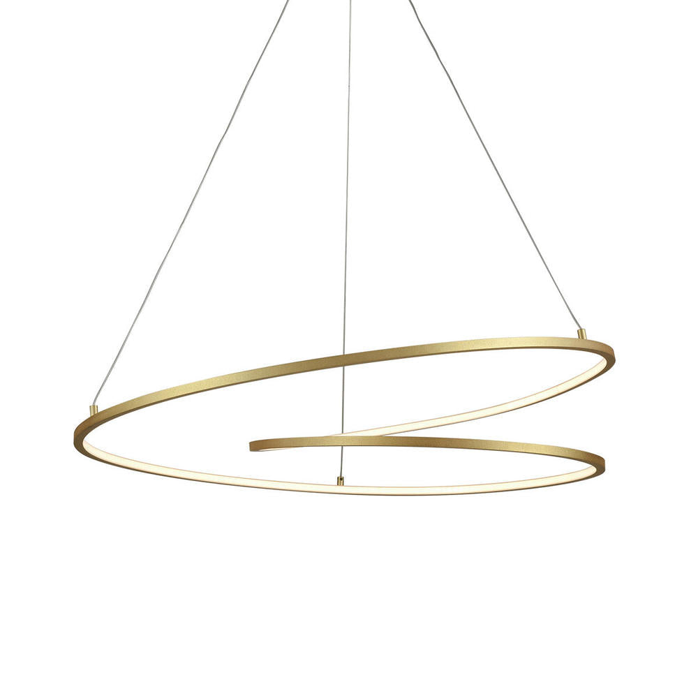 Kuzco Twist PD11132-AN LED Pendant, UL Damp Rated, Antique Brass