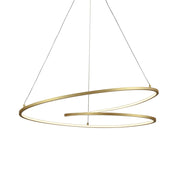 Kuzco Twist PD11132-AN LED Pendant, UL Damp Rated, Antique Brass