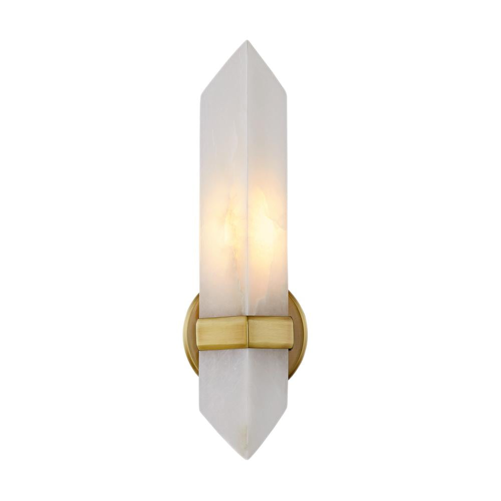 ALORA Lighting Valencia WV334105VBAR Wall Light Fixture, UL Damp Rated, Vintage Brass/Alabaster