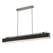 ALORA Lighting PD307960ANTL Valise Pendant, LED, Aged Nickel/Tuxedo Leather