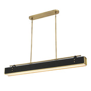 ALORA Lighting PD307960VBTL Pendant, Vintage Brass/Tuxedo Leather, LED