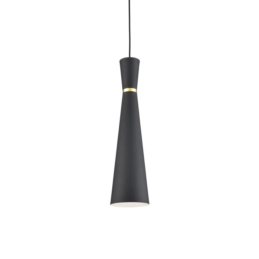 Kuzco Vanderbilt 493206-BK/GD Pendant Light Fixture, UL Listed, Black With Gold Detail