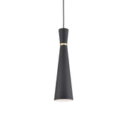 Kuzco Vanderbilt 493206-BK/GD Pendant Light Fixture, UL Listed, Black With Gold Detail